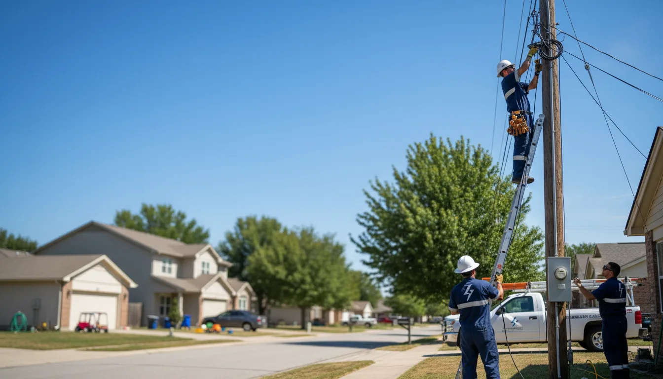 Residential electrician providing installation services in Voca, TX
